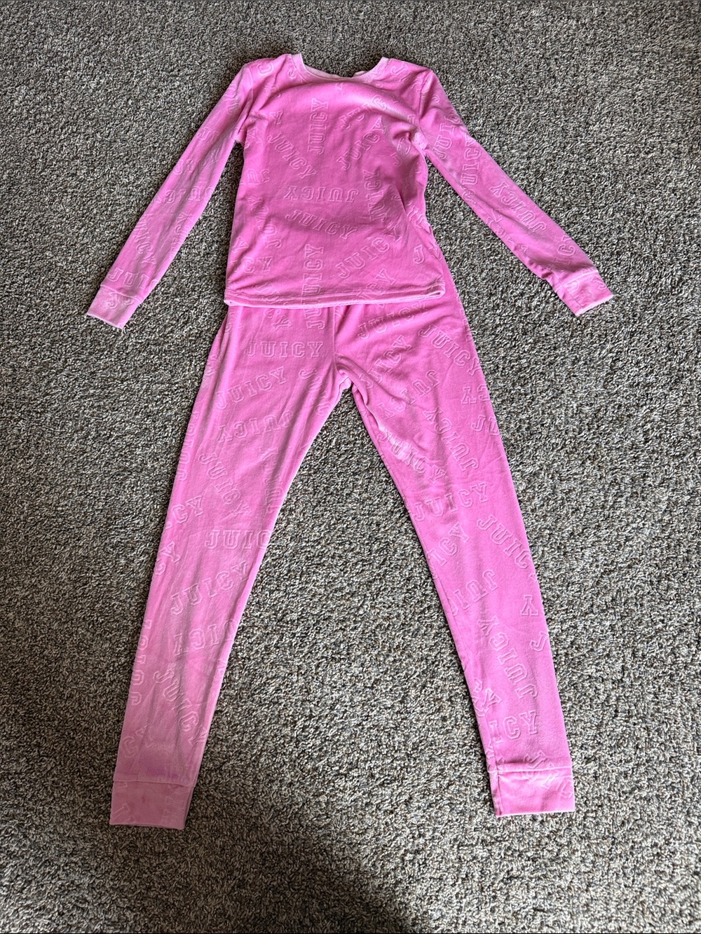 Juicy Couture Girls Pink Long Sleeve Pajama Set